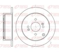 2x Brake disc Rear Axle solid 61024.00 REMSA for HYUNDAI KIA