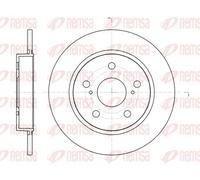 2x Brake disc Rear Axle solid 61044.00 REMSA for TOYOTA AURIS COROLLA Saloon
