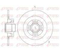 2x Brake disc Rear Axle solid 61047.00 REMSA for RENAULT MEGANE II Sport Tourer