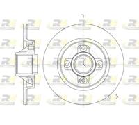 2x Brake disc Rear Axle solid 61058.00 ROADHOUSE for CITROËN PEUGEOT