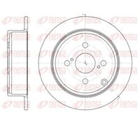 REMSA REAR 2 X BRAKE DISC 6107300 FOR TOYOTA