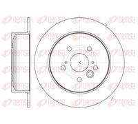 2x Brake disc Rear Axle solid 61089.00 REMSA for TOYOTA KIA