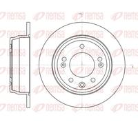 2x Brake disc Rear Axle solid 61105.00 REMSA for HYUNDAI KIA