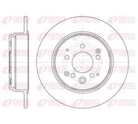2x Brake disc Rear Axle solid 61157.00 REMSA for HONDA CR-V Mk II