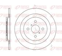 2x Brake disc Rear Axle solid 61173.00 REMSA for TOYOTA YARIS/VITZ