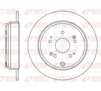 2x Brake disc Rear Axle solid 61174.00 REMSA for HONDA CR-V Mk II CR-V III