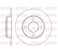 2x Brake disc Rear Axle solid 6120.00 REMSA for AUDI RENAULT
