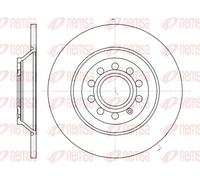 2x Brake disc Rear Axle solid 61207.00 REMSA for AUDI A6 Allroad C6