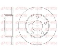 2x Brake disc Rear Axle solid 6121.00 REMSA for AUDI 100 C2 Saloon 100 C3 Saloon