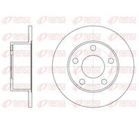 2x Brake disc Rear Axle solid 6123.00 REMSA for AUDI VW SKODA