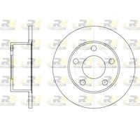 2x Brake disc Rear Axle solid 6123.00 ROADHOUSE for AUDI VW SKODA