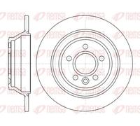 2x Brake disc Rear Axle solid 61265.00 REMSA for VOLVO V70 III S80 II XC70 II