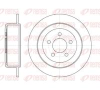 2x Brake disc Rear Axle solid 61271.00 REMSA for DODGE NITRO