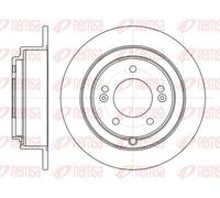 2x Brake disc Rear Axle solid 61276.00 REMSA for KIA OPIRUS