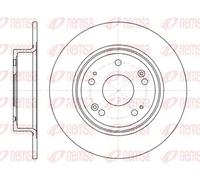 2x Brake disc Rear Axle solid 61278.00 REMSA for HONDA ACCORD VIII