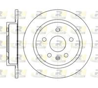 2x Brake disc Rear Axle solid 61279.00 ROADHOUSE for OPEL SAAB