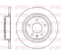 2x Brake disc Rear Axle solid 61315.00 REMSA for OPEL CHEVROLET