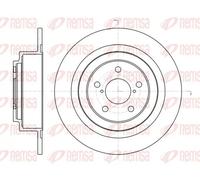 2x Brake disc Rear Axle solid 61343.00 REMSA for SUBARU LEGACY Mk III Estate