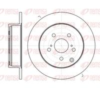 2x Brake disc Rear Axle solid 61350.00 REMSA for TOYOTA VERSO