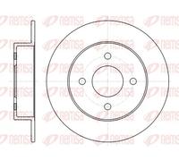 2x Brake disc Rear Axle solid 61353.00 REMSA for NISSAN MICRA II