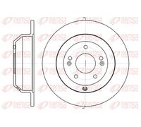 REMSA REAR 2 X BRAKE DISC 6137300 FOR HYUNDAI KIA