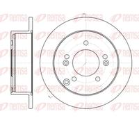 2x Brake disc Rear Axle solid 61399.00 REMSA for HYUNDAI KIA