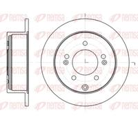 2x Brake disc Rear Axle solid 61401.00 REMSA for KIA SOUL I