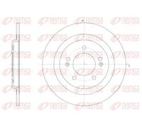 2x Brake disc Rear Axle solid 61438.00 REMSA for HYUNDAI i40 I CW i40 I