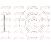 2x Brake disc Rear Axle solid 61459.00 REMSA for FORD KUGA II