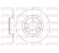 2x Brake disc Rear Axle solid 61473.00 REMSA for PEUGEOT 508 I 508 SW I