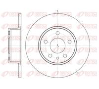 2x Brake disc Rear Axle solid 6149.00 REMSA for ALFA ROMEO LANCIA FIAT