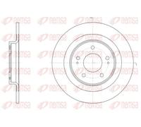 2x Brake disc Rear Axle solid 61528.00 REMSA for CITROËN C4 AIRCROSS