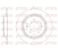 2x Brake disc Rear Axle solid 61571.00 REMSA for KIA OPTIMA