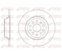 2x Brake disc Rear Axle solid 61587.00 REMSA for AUDI A3 Limousine A3