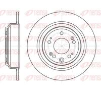 2x Brake disc Rear Axle solid 61608.00 REMSA for HONDA ACCORD VIII