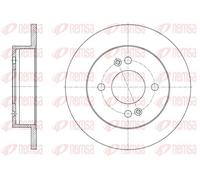 2x Brake disc Rear Axle solid 61609.00 REMSA