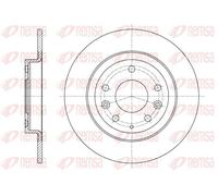 2x Brake disc Rear Axle solid 61615.00 REMSA for MAZDA CX-3
