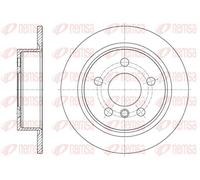 2x Brake disc Rear Axle solid 61618.00 REMSA for MINI MINI