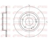 2x Brake disc Rear Axle solid 61756.00 REMSA for HONDA CIVIC X Saloon