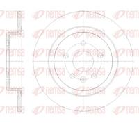 2x Brake disc Rear Axle solid 61791.00 REMSA for OPEL ASTRA K