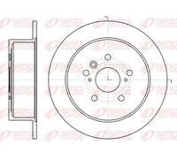 2x Brake disc Rear Axle solid 61969.00 REMSA