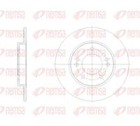 2x Brake disc Rear Axle solid 62103.00 REMSA for HYUNDAI KIA