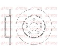 2x Brake disc Rear Axle solid 6239.01 REMSA for RENAULT SAFRANE SCÉNIC I MPV