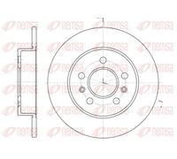 2x Brake disc Rear Axle solid 6239.02 REMSA for RENAULT CITROËN