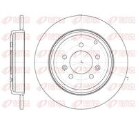 2x Brake disc Rear Axle solid 6330.00 REMSA for PEUGEOT 605