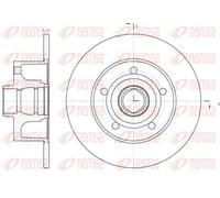 2x Brake disc Rear Axle solid 6431.00 REMSA for AUDI A4 B5 A4 B5 Avant