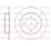 2x Brake disc Rear Axle solid 6447.00 REMSA for MITSUBISHI VOLVO