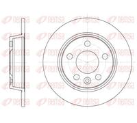 2x Brake disc Rear Axle solid 6453.00 REMSA for VW FORD SEAT
