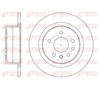 2x Brake disc Rear Axle solid 6488.00 REMSA for OPEL MITSUBISHI