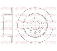2x Brake disc Rear Axle solid 6532.00 REMSA for OPEL SAAB